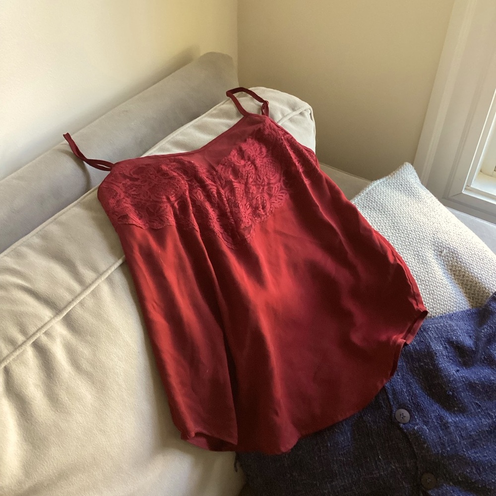 Red lacey cami